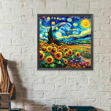 Load image into Gallery viewer, Diamond Painting - Full Round - Sunflower and starry sky (40*40CM)

