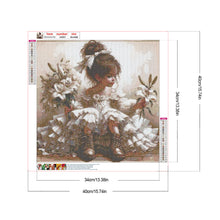 Load image into Gallery viewer, Diamond Painting - Full Round - Girl in lily wedding dress (40*40CM)
