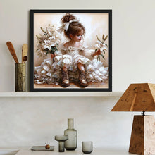 Load image into Gallery viewer, Diamond Painting - Full Round - Girl in lily wedding dress (40*40CM)
