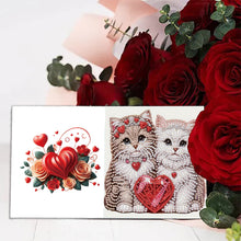 Load image into Gallery viewer, 6Pcs Valentines Day Angel DIY Diamond Painting Card Rhinestone Painting Card Kit
