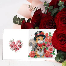 Load image into Gallery viewer, 6Pcs Valentines Day Angel DIY Diamond Painting Card Rhinestone Painting Card Kit
