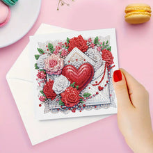 Load image into Gallery viewer, 6Pcs Valentines Day Angel DIY Diamond Painting Card Rhinestone Painting Card Kit
