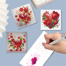 Load image into Gallery viewer, 6Pcs Valentines Day Angel DIY Diamond Painting Card Rhinestone Painting Card Kit
