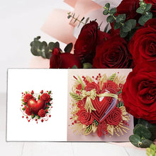 Load image into Gallery viewer, 6Pcs Valentines Day Angel DIY Diamond Painting Card Rhinestone Painting Card Kit
