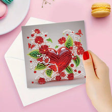 Load image into Gallery viewer, 6Pcs Valentines Day Angel DIY Diamond Painting Card Rhinestone Painting Card Kit
