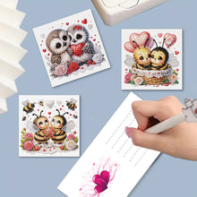 Load image into Gallery viewer, 6Pcs Valentines Day Angel DIY Diamond Painting Card Rhinestone Painting Card Kit
