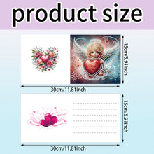 Load image into Gallery viewer, 6Pcs Valentines Day Angel DIY Diamond Painting Card Rhinestone Painting Card Kit
