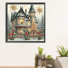 Load image into Gallery viewer, Diamond Painting - Full Round - Winter villa house (30*30CM)
