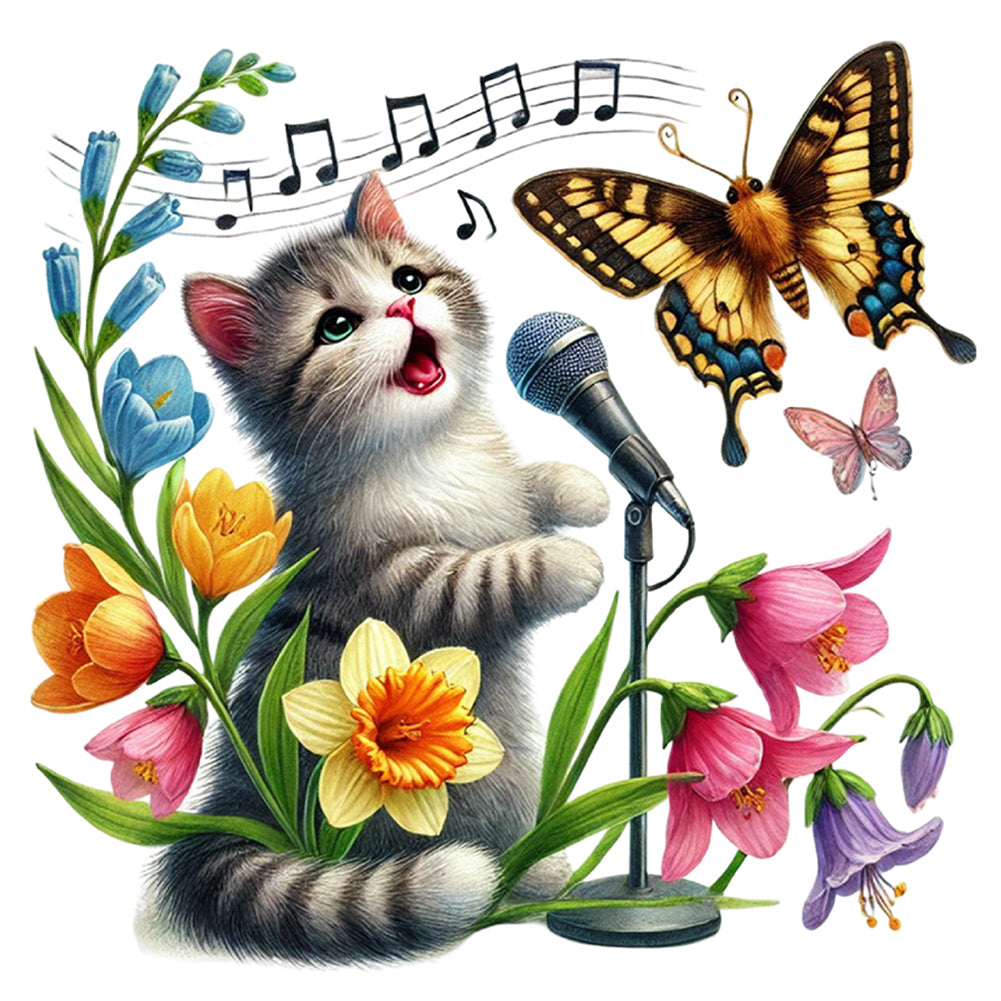 Diamond Painting - Full Round - Cat (30*30CM)