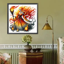 Load image into Gallery viewer, Diamond Painting - Full Round - Fire girl (40*40CM)
