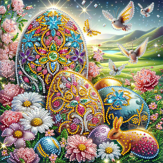 Diamond Painting - Full Round - Easter bunny egg (30*30CM)