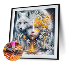 Load image into Gallery viewer, Diamond Painting - Full Round - Children&#39;s white fox tree of life (30*30CM)
