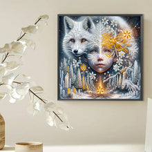 Load image into Gallery viewer, Diamond Painting - Full Round - Children&#39;s white fox tree of life (30*30CM)
