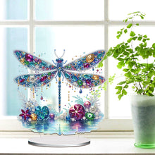 Load image into Gallery viewer, Acrylic Special Shape Dragonfly Desktop Diamond Art Kits for Home Office Decor
