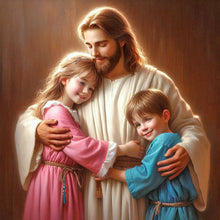 Load image into Gallery viewer, Diamond Painting - Full Round - Jesus And Girl Boy (40*40CM)
