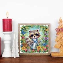 Load image into Gallery viewer, Diamond Painting - Partial Special Shaped - Raccoon (30*30CM)

