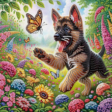 Load image into Gallery viewer, Diamond Painting - Partial Special Shaped - Puppy (30*30CM)
