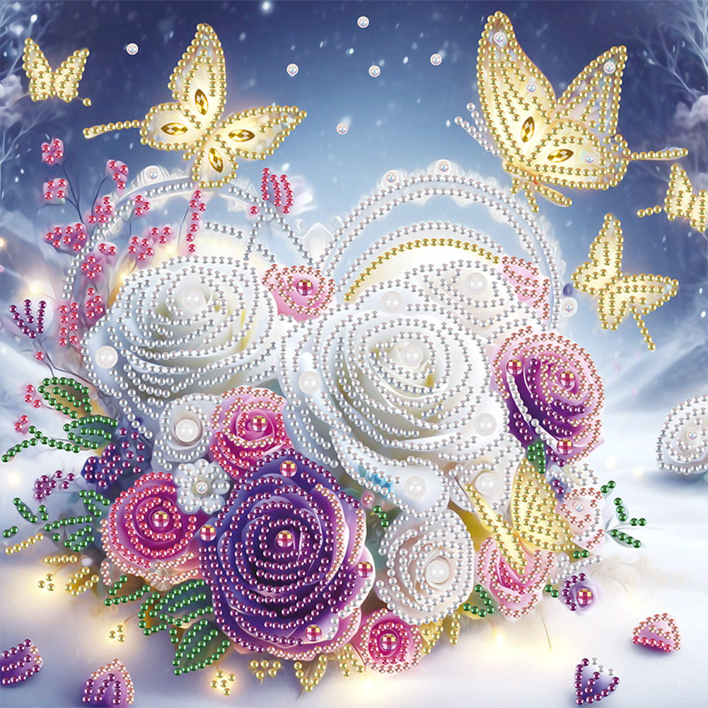 Diamond Painting - Partial Special Shaped - Flower (30*30CM)