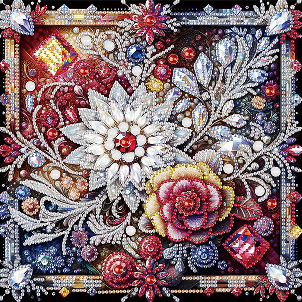 Diamond Painting - Partial Special Shaped - Flower (30*30CM)