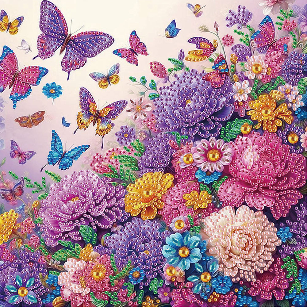 Diamond Painting - Partial Special Shaped - Flower (30*30CM)