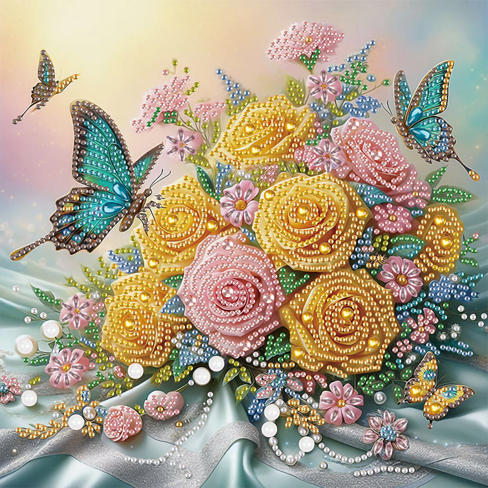 Diamond Painting - Partial Special Shaped - Flower (30*30CM)