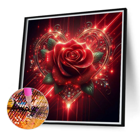 Diamond Painting - Full Round - Red Rose (40*40CM)