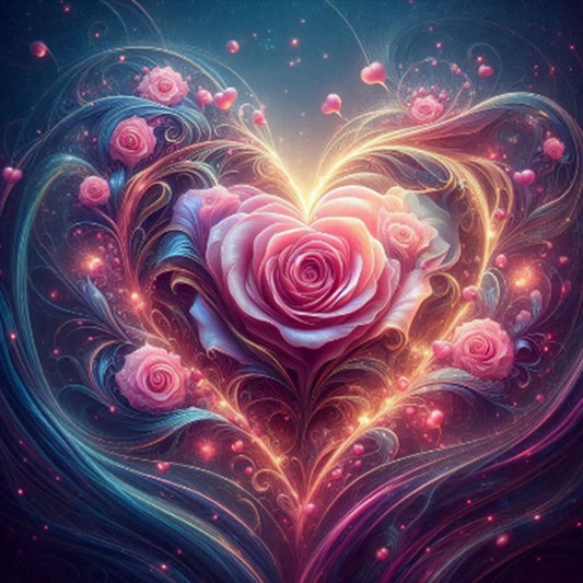 Diamond Painting - Full Round - Pink Rose (40*40CM)