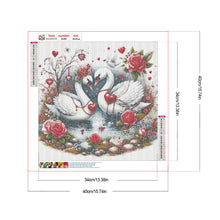 Load image into Gallery viewer, Diamond Painting - Full Round - Valentine&#39;S Day Swan (40*40CM)
