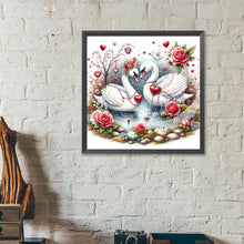 Load image into Gallery viewer, Diamond Painting - Full Round - Valentine&#39;S Day Swan (40*40CM)
