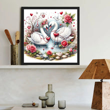 Load image into Gallery viewer, Diamond Painting - Full Round - Valentine&#39;S Day Swan (40*40CM)
