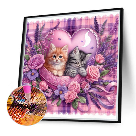Diamond Painting - Full Round - Love Cat (40*40CM)