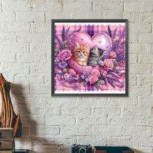 Load image into Gallery viewer, Diamond Painting - Full Round - Love Cat (40*40CM)
