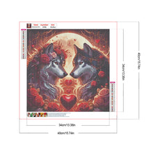 Load image into Gallery viewer, Diamond Painting - Full Round - Valentine&#39;S Day Wolf (40*40CM)
