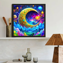 Load image into Gallery viewer, Diamond Painting - Full Round - Moon on mountain (40*40CM)
