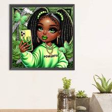 Load image into Gallery viewer, Diamond Painting - Full Round - Black girl (30*30CM)
