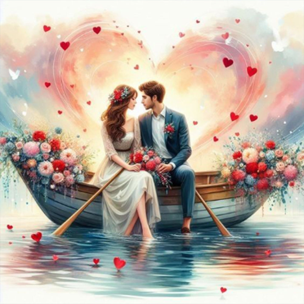 Diamond Painting - Full Round - Rowing Couple (40*40CM)