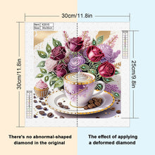 Load image into Gallery viewer, Diamond Painting - Partial Special Shaped - Coffee Bouquet (30*30CM)
