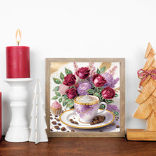 Load image into Gallery viewer, Diamond Painting - Partial Special Shaped - Coffee Bouquet (30*30CM)
