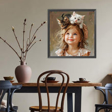 Load image into Gallery viewer, Diamond Painting - Full Round - Cute Big-Eyed Girl (40*40CM)
