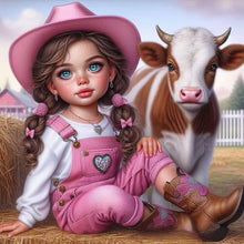 Load image into Gallery viewer, Diamond Painting - Full Round - Cute Big-Eyed Girl (40*40CM)
