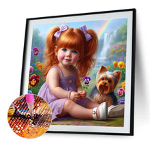 Load image into Gallery viewer, Diamond Painting - Full Round - Cute Big-Eyed Girl (40*40CM)
