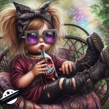 Load image into Gallery viewer, Diamond Painting - Full Round - Cute Big-Eyed Girl (40*40CM)
