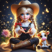 Load image into Gallery viewer, Diamond Painting - Full Round - Cute Big-Eyed Girl (40*40CM)
