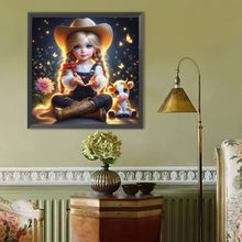 Load image into Gallery viewer, Diamond Painting - Full Round - Cute Big-Eyed Girl (40*40CM)
