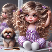 Load image into Gallery viewer, Diamond Painting - Full Round - Cute Big-Eyed Girl (40*40CM)
