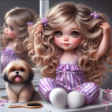Load image into Gallery viewer, Diamond Painting - Full Round - Cute Big-Eyed Girl (40*40CM)
