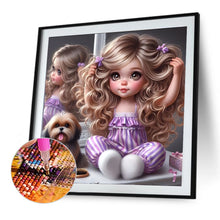 Load image into Gallery viewer, Diamond Painting - Full Round - Cute Big-Eyed Girl (40*40CM)
