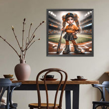 Load image into Gallery viewer, Diamond Painting - Full Round - Baseball Girl (40*40CM)
