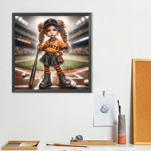 Load image into Gallery viewer, Diamond Painting - Full Round - Baseball Girl (40*40CM)
