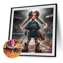 Load image into Gallery viewer, Diamond Painting - Full Round - Baseball Girl (40*40CM)
